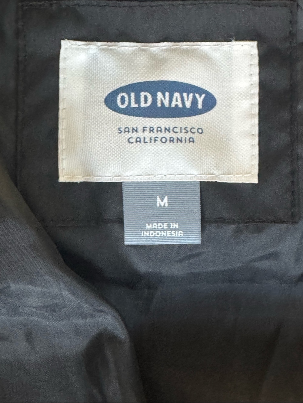 Old Navy Black Quilted Puffer Jacket Full Zip High Neck Size M - Picture 4 of 6